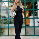 Macacão em linho com faixa