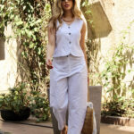 Conjunto em Linho rami Colete e calça