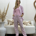 Conjunto Listrado Parka e calça