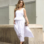 Conjunto Regata e Saia em tricoline