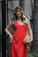 Vestido Midi Decote V - Imagem 3