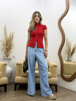 Blusa de Malha com Botões - Imagem 10