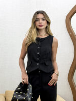 Conjunto Colete e Calça em Linho - Imagem 4