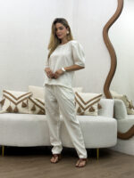 Conjunto Blusa e Calça em Linho - Imagem 4