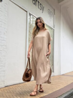 Vestido Maria Amélia em Linho Resort