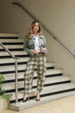 Calça Balloon Xadrez