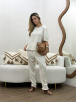 Conjunto Blusa e Calça em Linho - Imagem 7