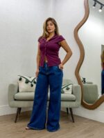 Blusa de Malha com Botões - Imagem 6