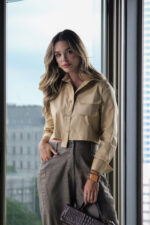 Camisa Cropped Com Lapela - Imagem 7