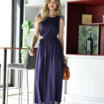 Vestido em Linho com Recorte