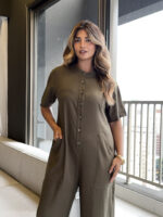 Macacão em Linho Maxi Bolso - Imagem 2