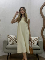 Vestido Midi com fenda - Imagem 3