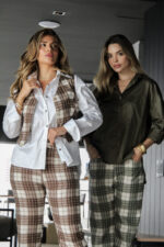 Conjunto Colete e Calça Xadrez - Imagem 4