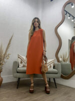 Vestido Midi com fenda - Imagem 12
