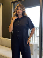 Macacão em Linho Maxi Bolso - Imagem 12