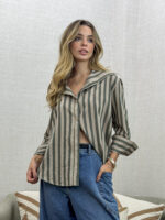 Camisa Ampla Listrada