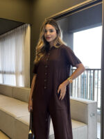 Macacão em Linho Maxi Bolso - Imagem 3