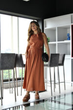 Vestido em Linho com Recorte - Imagem 9