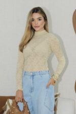 Blusa de renda Manga Longa - Imagem 4