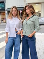 Camisa Tricoline Bolso com Lapela - Imagem 7