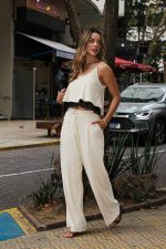 Conjunto Calça e Rega com detalhe de Renda