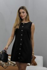Vestido Curto com Botões - Imagem 9