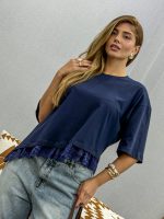 T-shirt Assimétrica c/ renda - Imagem 6