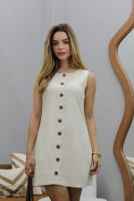 Vestido Curto com Botões - Imagem 5
