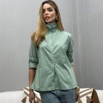 Camisa Gola Alta Slim